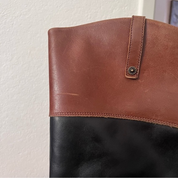 Enzo Angiolini Ellerby Riding Boots Black & Brown Size 7.5 - Picture 15 of 16